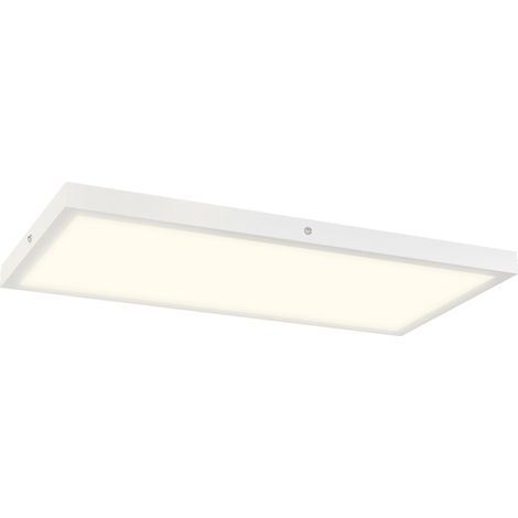 Juego de 4 luces de techo regulables en color con interruptor DIP e interruptor de pared, 3000K/4000K/6000K, 60x30x3,7cm, blanco.
