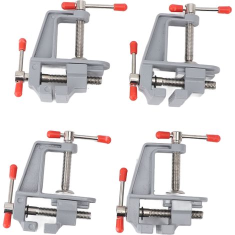 Lot de 4 mini-étaux de table portables en alliage d'aluminium pour travaux manuels et bricolage