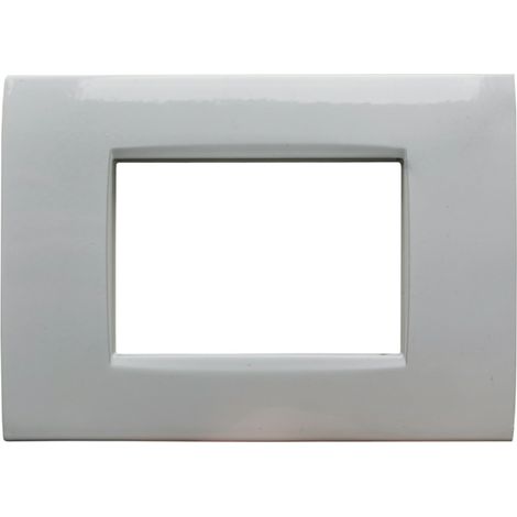 Placche compatibili bticino livinglight air placca quadra per supporti LN4703C  3 Posti - bianco T01 (1/2)