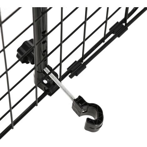 Barrière réglable universelle pour chien, séparateur extensible 91-152 cm x 30 cm, noir (1/5)