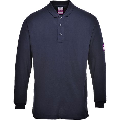 Polo manches longues retardateur de flamme et antistatique Portwest Marine 3XL (1/2)
