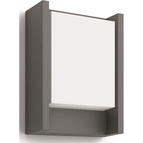 Philips – Applique extérieure LED 4000K 1x6W IP44 – Aluminium moulé – 600 lm – Couleur anthracite – Pour espaces extérieurs (1/10)