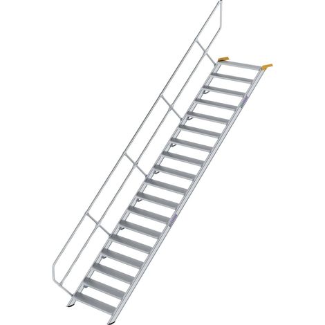 MUNK Treppe 45° inkl. einen Handlauf, 1000mm Stufenbreite, 18 Stufen