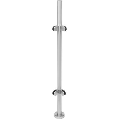 Poteau de garde-corps, Acier inoxydable durable, Compatibilité avec montage au sol, Poteau d'angle (110cm) (1/2)