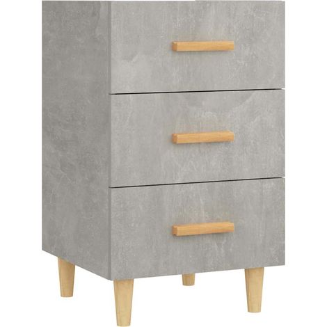Maison Exclusive - Comodino Grigio Cemento 40x40x66 cm in Legno Multistrato (1/5)