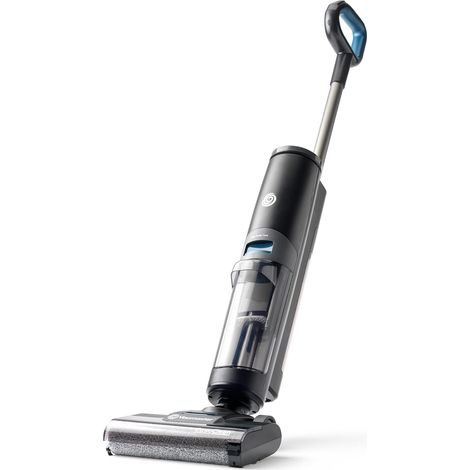 Vacmaster EasyClean HVA - Aspirapolvere senza fili e mocio per pulizia a umido e a secco con 3 modalità di pulizia, display LED intuitivo, vocale, autopulente
