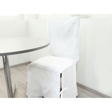 Housse de chaise en coton PANAMA blanc