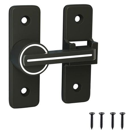Serratura a scatto per porta scorrevole interna, gancio basculante a 180°, per porte e finestre (1/5)
