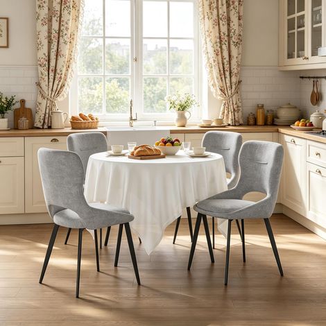 Silla Vanity cómoda, Silla de acento, Silla de comedor, Silla de sala de estar, Silla de tocador acolchada (solo 4PCS sillas) (1/5)
