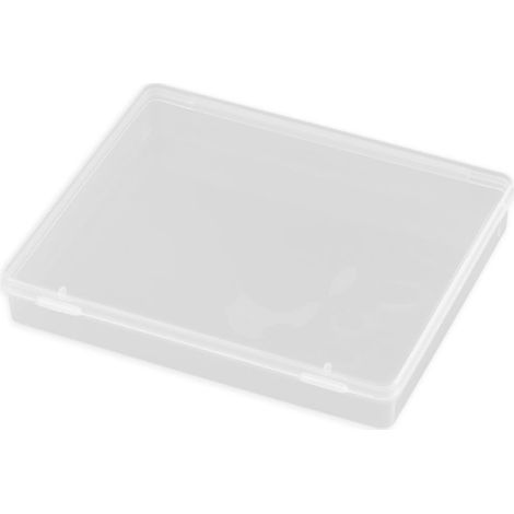 Boîte de rangement rectangulaire transparente avec couvercle, boîte en plastique transparent PP,12010020mm (1/5)