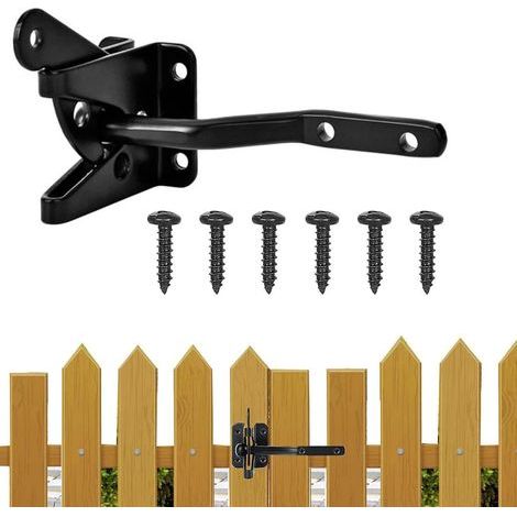 Serrure de Jardin Automatique, Verrou de Portail Verrouillage automatique Serrure Métal à Boulon Loquet Acier à Gravité Clôture Jardin (1/5)