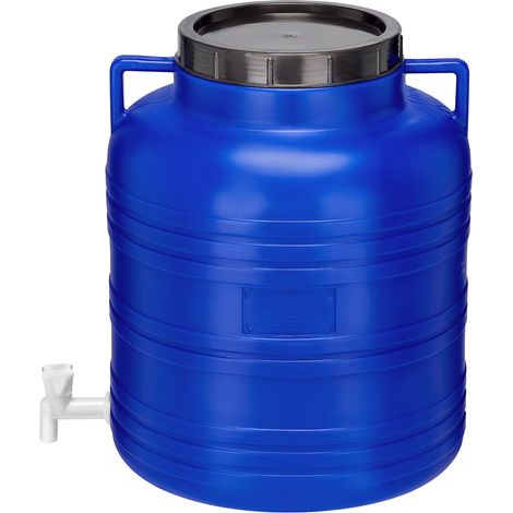Garronda Réservoir Eau 60 litres sans BPA avec Robinet et Couvercle Idéal pour Choucroute et Salaison GD-0090, Bleu