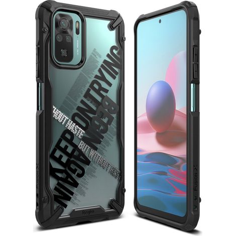 Custodia corazzata Cross Xiaomi Redmi Note 10 / 10S Fusion X Design Cross con telaio nero (1/5)