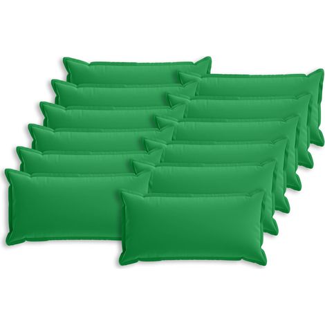 Kissenbezug 12 stk. HOUTEN Grün 40 x 80 cm Polyester vidaXL