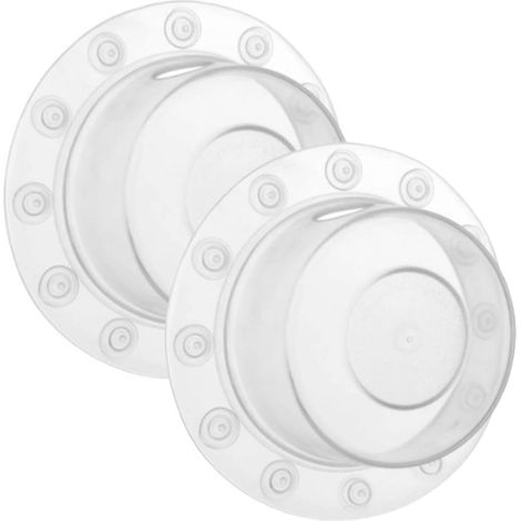 Juego de 2 tapones de bañera de PVC transparente, para bañeras profundas y extragrandes, de 15,5 cm (6,1 pulgadas). (1/5)