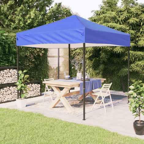 Tente de réception pliable Tonnelle de Jardin - Rapide à Installer Bleu 2x2 m BV463897 - BonneVie (1/5)