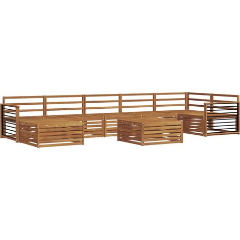 Sofa Sets 8 pcs Natural Solid Acacia Wood vidaXL (1/5)