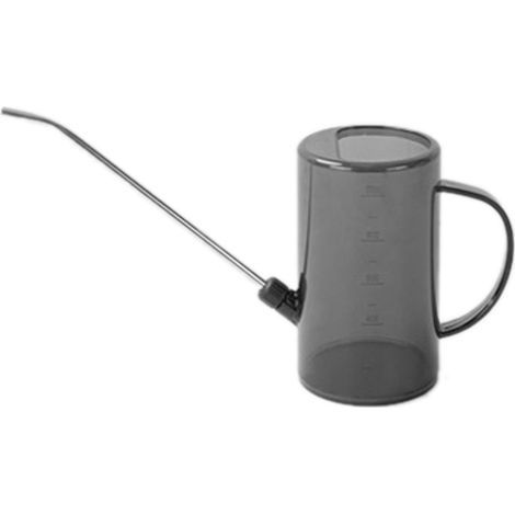1L PP Watering Can for Indoor Plants, Fully Transparent with Long Spout for Garden, Starry Grey (1/3)
