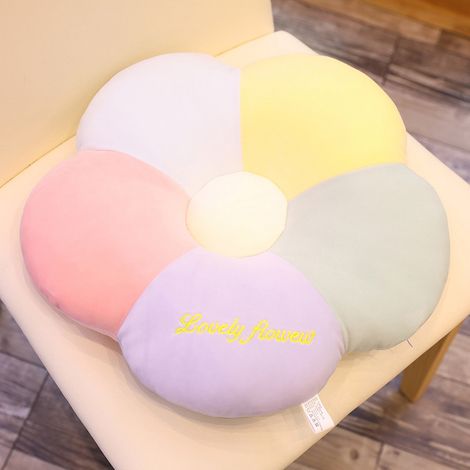 Filiyano-Coussin décoratif en forme de fleur colorée, coussin de siège pour canapé (1/5)