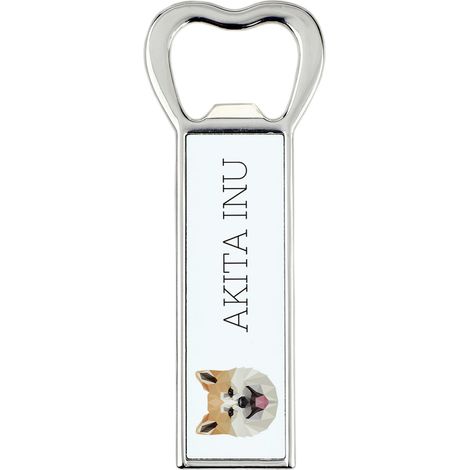 Akita, Akita Inu - apribottiglie con foto e iscrizione per la birra Art-Dog (1/5)