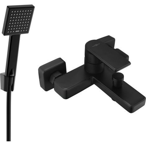 Mexen Mino R45 rubinetteria da vasca con set doccia, nero - 7243R45-70 (1/3)