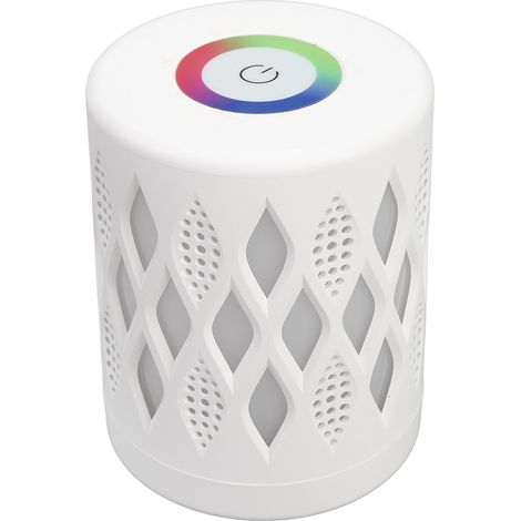 Veilleuse de chevet blanche ajourée LED RGB à intensité variable, rechargeable par USB, avec fonction mémoire et fonction tactile pour la chambre (1/5)