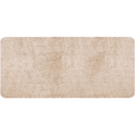 Tappeto in Finta Pelliccia Sintetica Tinta Unita Effetto Rabbit A Pelo Lungo Vellutato Decorativo Super Morbido Scendiletto Passatoia Camera Cucina Corridoio  Beige - 60x180 cm (1/4)