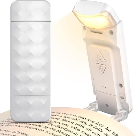 Blamc,Lampe de Lecture, Liseuse Lampe lecture pour lire au lit lampe livre lecture Rechargeable 3 Couleurs Protection des Yeux & 5 Réglages de Luminosité, Cadeau pour Liseusurs Enfants