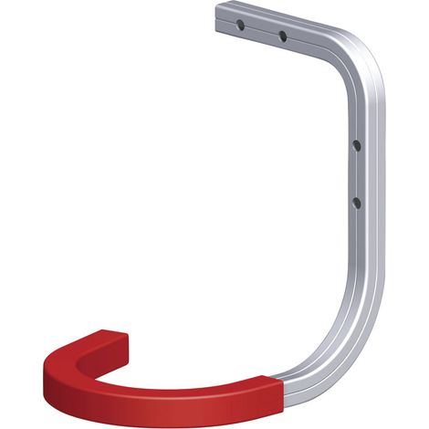 alfer Wand- und Decken-Fahrradhaken, gummiert 150 x 150 x 120 mm rot gummie Regalhalter (1/2)