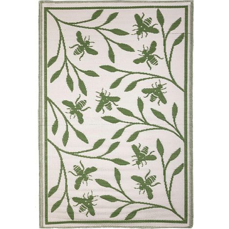 Alfombra de exterior con estampado de abejas, 122x182 cm. (1/3)