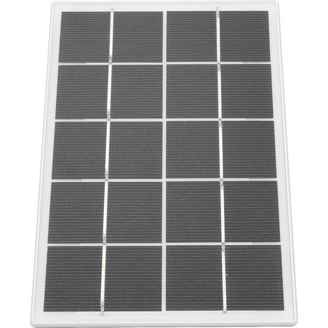 Panneau solaire de chargement pour caméra avec support, 3 W, 5 V, en silicium monocristallin, type C, pour appareils Android (blanc). (1/5)