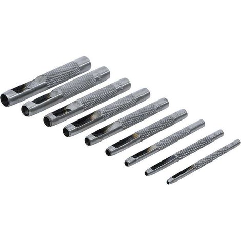 Jeu de 9 emporte pieces ronds 2,5 - 10 mm, poincons de decoupe joints (1/5)