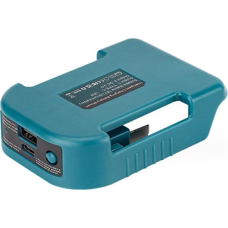 Adaptateur de chargeur portable compatible avec les batteries Li-Ion 18 V et doté d'un support de batterie USB Type-C pour une charge rapide. (1/5)