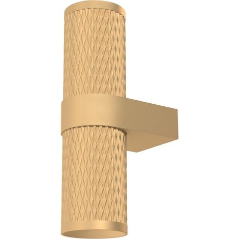 Applique Da Parete Moderno Focus Design Alluminio Oro 2 Luci Gu10 7W (1/5)