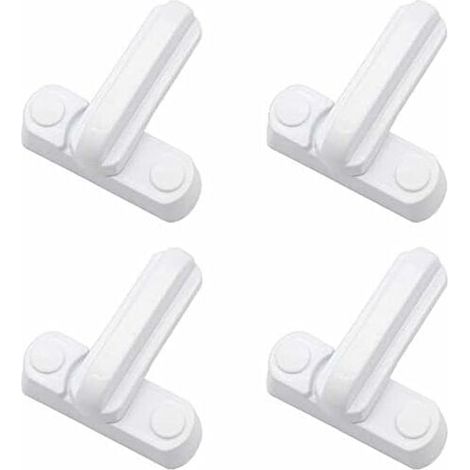 Riegelschloss – Fenster-/Tür-/Schrankgriffschloss – Weiß eloxiertes Aluminium – 4 Stück (1/5)
