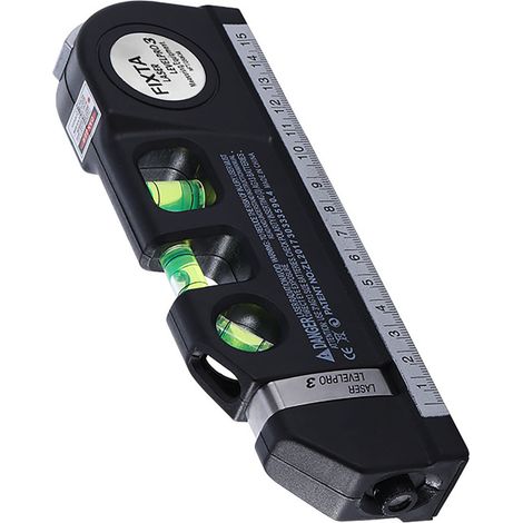 Niveau laser à bulle précis, 3 lignes, ruban flexible et précis, conception ergonomique. (1/5)