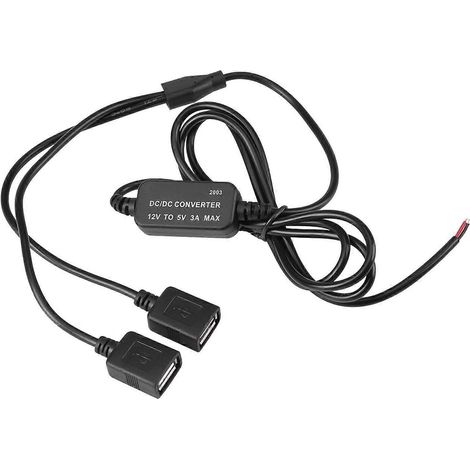 DC-DC 12V auf 5V 3A Doppel-USB-Wandler Spannungsabwärtsregler für Auto, GPS und Smartphone