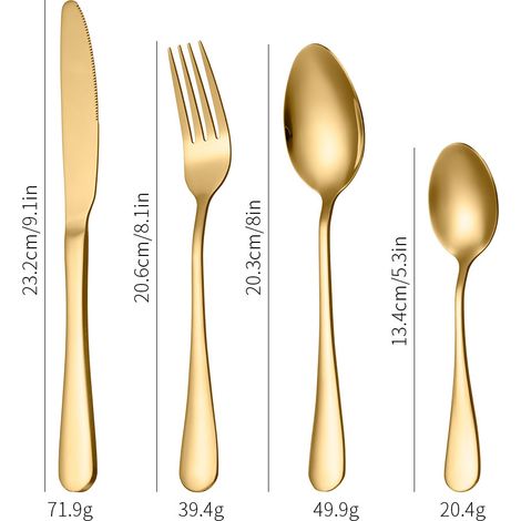 Set di posate in acciaio inox da 24 pezzi per 6 persone con custodia di alta qualità, ideale per casa, cucina, ristoranti e hotel. (1/5)
