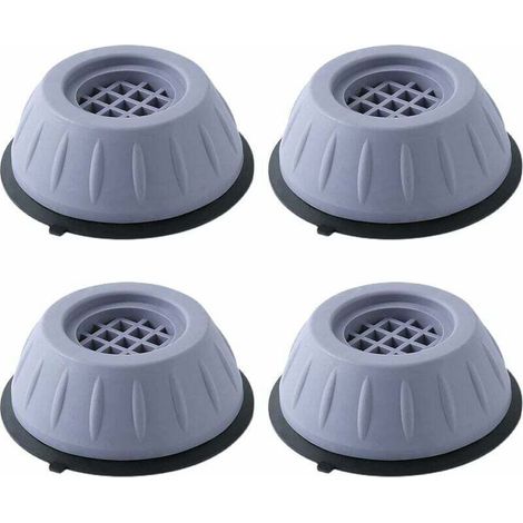 4Pcs Patins Anti Vibration Lave Linge Tapis Anti Vibration Machine a Laver Caoutchouc Antidérapant Pied à Suppression des Chocs et du Bruit, Antidérapant pour Lave-Linge Réfrigérateur, Surélevé 3cm (1/5)