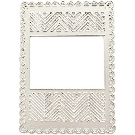 Metall-Stanzformen, Wellenrahmen, Prägeschablone, Schneideformen, Kartenherstellung, Scrapbooking