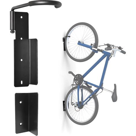 Porte-vélos, support à vélos pivotant à 90°, montage mural vertical, gain de place (1/5)