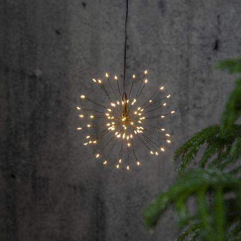 3D-LED-Hängestern "Firework", schwarz, 16x16 cm (1/3)