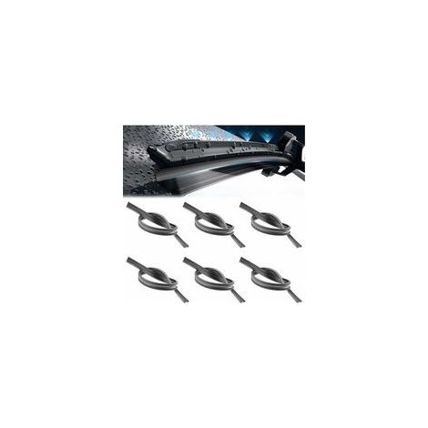 Lot de 6 lames d'essuie-glace en caoutchouc 800mm – Technologie de coupe à double micro-bord – Vision claire par temps de pluie (1/4)
