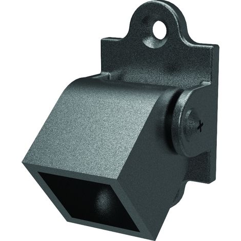 Deco Fer Forge – Lot de 4 supports inclinables pour poteaux 25mm – Inclinaison +/- 60° – Attaches métal et bois – Hauteur 76mm – Largeur 45mm
