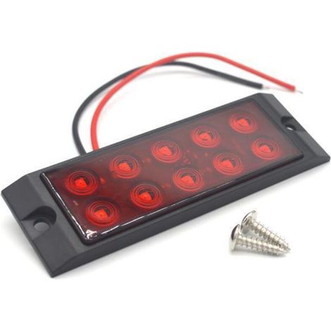 Feux Latéraux De Camion 10led Rouges Feux Arrière De Camion Lumière Latérale (1/4)