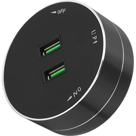 Adaptateur Double USB sans Fil avec Indicateur Lumineux, Prise Ronde Multifonction 110V‑250V (1/5)