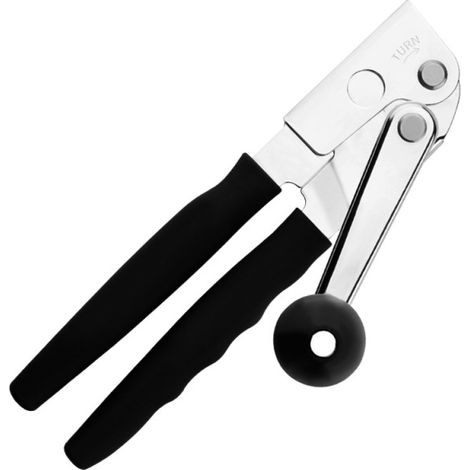 Abrelatas multifuncional de acero inoxidable: herramienta manual de uso comercial para abrir frascos y botellas de fruta. (1/5)