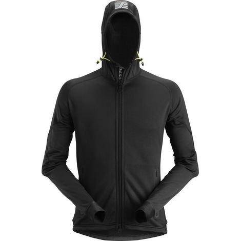 GIACCA PILE POLARTEC 2.0 CON CAPPUCCIO E ZIP TG. XL NERO