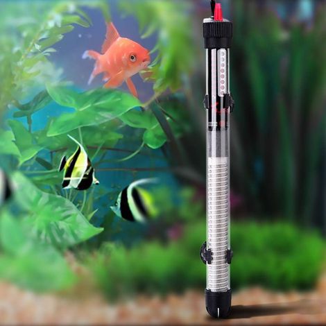 Chauffage d'aquarium Chauffe-eau d'aquarium Mini chauffage d'aquarium submersible, tige chauffante pour régulation de la température d'aquarium en verre 300 W 32 cm (1/5)