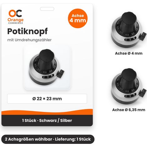 Potiknopf Drehknopf Reglerknopf Zähler Potentiometer Feinabstimmung Justierung (1/5)